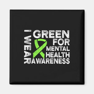 Green for Mental Health Awareness 1 Magnet