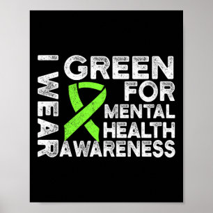 Green for Mental Health Awareness 1 Poster