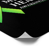 Green for Mental Health Awareness Monat 4 Poster (Ecke)