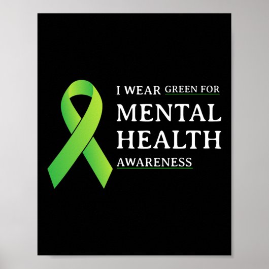 Green for Mental Health Awareness Monat 4 Poster (Vorne)
