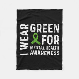 Green for Mental Health Awareness Monat 7 Fleecedecke