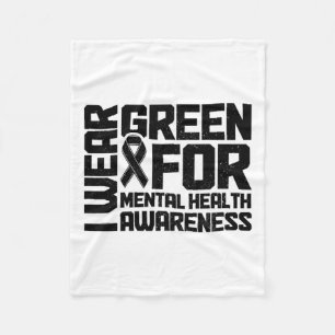 Green for Mental Health Awareness Monat 9 Fleecedecke