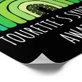 Green For Tourettes Syndrome Awareness Poster (Ecke)