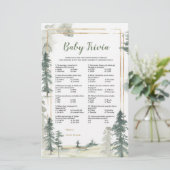 Green Forest Adventure Baby Trivia Game (Stehend Vorderseite)