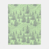 Green Forest Christmas Fleecedecke (Vorderseite)