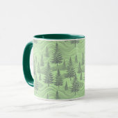Green Forest Christmas Tasse (Vorderseite Links)