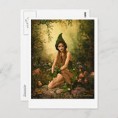 Green Forest Elf Postkarte (Vorne/Hinten)