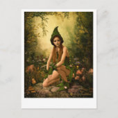 Green Forest Elf Postkarte (Vorderseite)