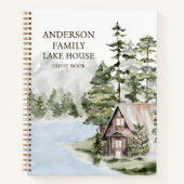 Green Forest Family Lake House Gästebuch Notizblock (Vorderseite)