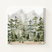 Green Forest Mountain Cabin Lake House Gästebuch Notizblock (Rückseite)