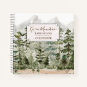 Green Forest Mountain Cabin Lake House Gästebuch Notizblock (Vorderseite)