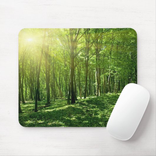 Green Forest Mouse Pad Mousepad (Mit Mouse)