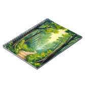 Green Forest Path | Lush Nature Watercolor Painted Notizblock (Linke Seite)