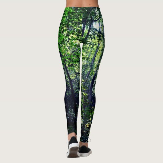 Green Forest Photographic Nature Leggings (Rückseite)