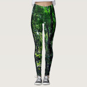 Green Forest Photographic Nature Leggings (Vorderseite)