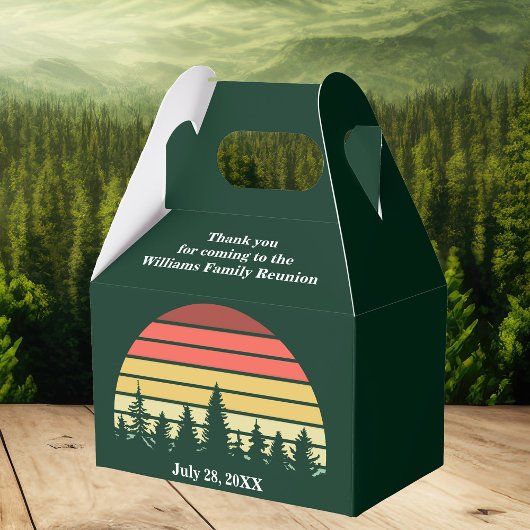 Green Forest Sunset Custom Family Wiedersehen Part Geschenkschachtel