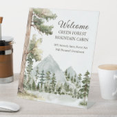 Green Forest Vacation Rental House Welcome Sockelschild (In Situ)