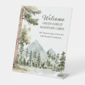 Green Forest Vacation Rental House Welcome Sockelschild (Vorderseite)