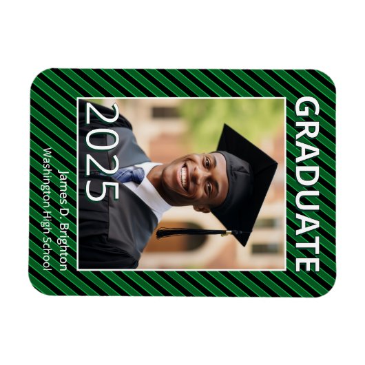 Green Foto Abschluss Magnet (Horizontal)