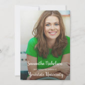 Green Foto Abschluss Trunk Uni Dorm Party Einladung (Vorderseite)