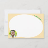 Green Foto and Speech Bubble Danke Card (Vorderseite)