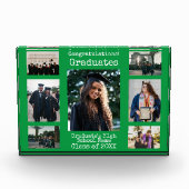 Green Foto Collage Gratulation Graduates (Vorderseite)