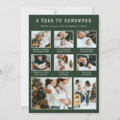 Green Foto Collage Moderne Urlaubskarte Feiertagskarte (Vorderseite)