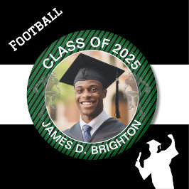 Green Foto Football Abschluss Magnet