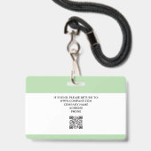 Green | Foto-ID des Krankenhauses Ausweis (Rückseite mit Lanyard)