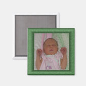 Green Foto Magnet (Vorderseite/Rückseite)