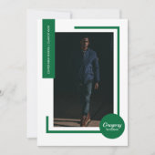 Green Foto Modernes Foto Abschluss laden ein (Vorderseite)