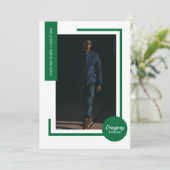 Green Foto Modernes Foto Abschluss laden ein (Stehend Vorderseite)