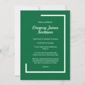 Green Foto Modernes Foto Abschluss laden ein (Rückseite)