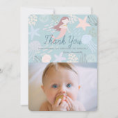 Green Foto unter Meerjungfrau Danke Karte (Vorderseite)