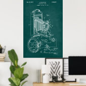 Green | Fotografisches Patent Poster (Heimbüro)