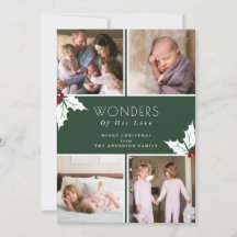 Green Four Foto Christmas Holly