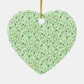 Green Four Leaf Cloues St Patricks Day Keramik Ornament (Hinten)