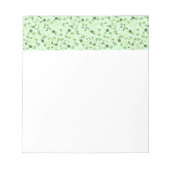 Green Four Leaf Cloues St Patricks Day Notizblock (Vorderseite)