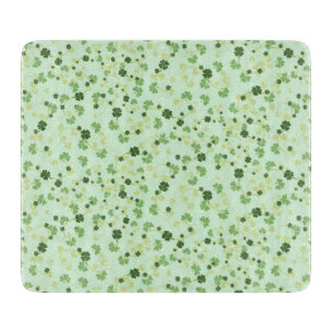 Green Four Leaf Cloues St Patricks Day Schneidebrett