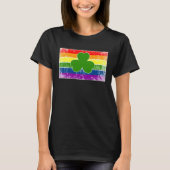 Green Four Leaf Clover Rainbow St Patrick's Day T-Shirt (Vorderseite)