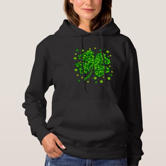 Green Four Leaf Clover St Patrick's Day Irish Sham Hoodie (Vorderseite)