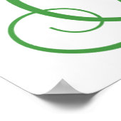 Green Four Leaf Clover with White Floral Bloom Poster (Ecke)