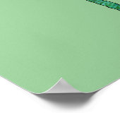 Green Four Rs Print Poster (Ecke)