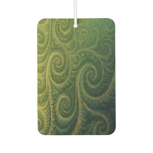 Green Fractal Air Freshener Autolufterfrischer (Vorderseite)
