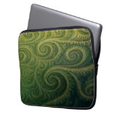 Green Fractal Laptop Sleeve (Vorderseite Links)