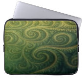 Green Fractal Laptop Sleeve (Vorderseite)