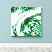 Green Fraktal Art Leinwanddruck (Insitu (Holzboden))