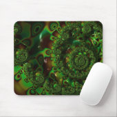 Green Fraktal Art Muschel Mousepad (Mit Mouse)