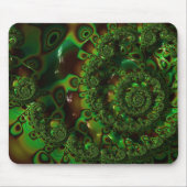 Green Fraktal Art Muschel Mousepad (Vorne)