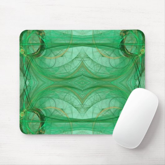 Green Fraktal Mousepad (Mit Mouse)